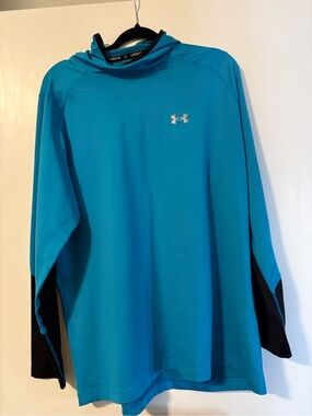 Under Armour Teal Blue Hooded Performance Pullover